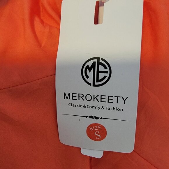 MEROKEETY Women’s Winter Coat Puffer Jacket Oversized NWT - Picture 12 of 15